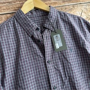 All Saints Shirt Mens Medium Plaid Button Up Long Sleeve Murdo NEW READ